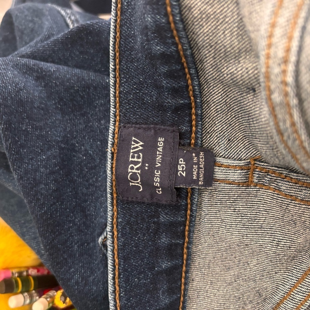 J. Crew Women's Size 25 Petite Blue Classic Vintage Jeans - Picture 2 of 3